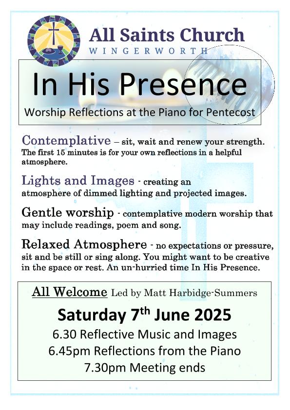 In his presence